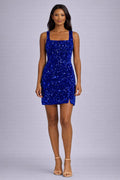 Aria | Blue Sequin Mini Dress
