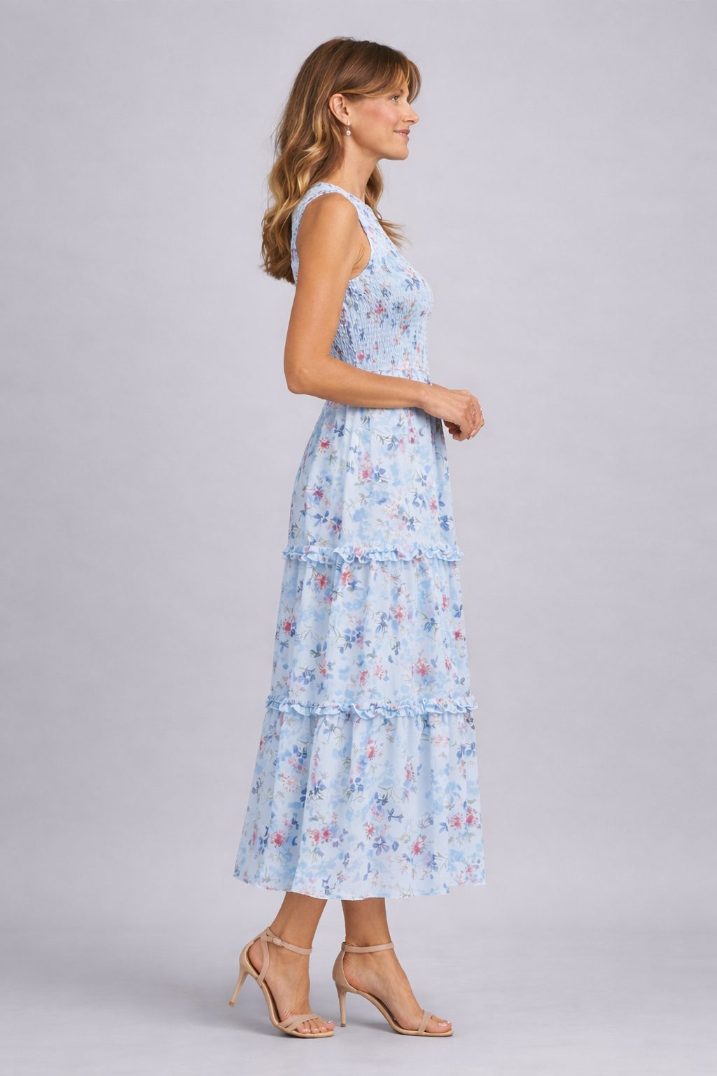 Clara | Floral Cocktail Midi Dress