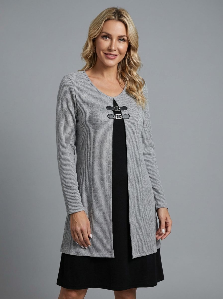 Elsa | Grey Winter Dress