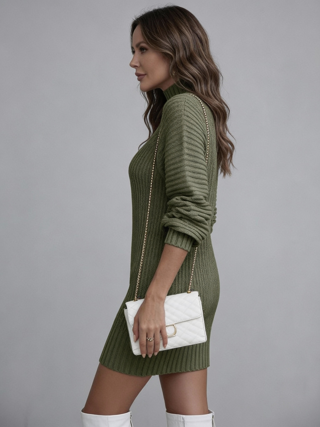 Nina | Green Winter Dress