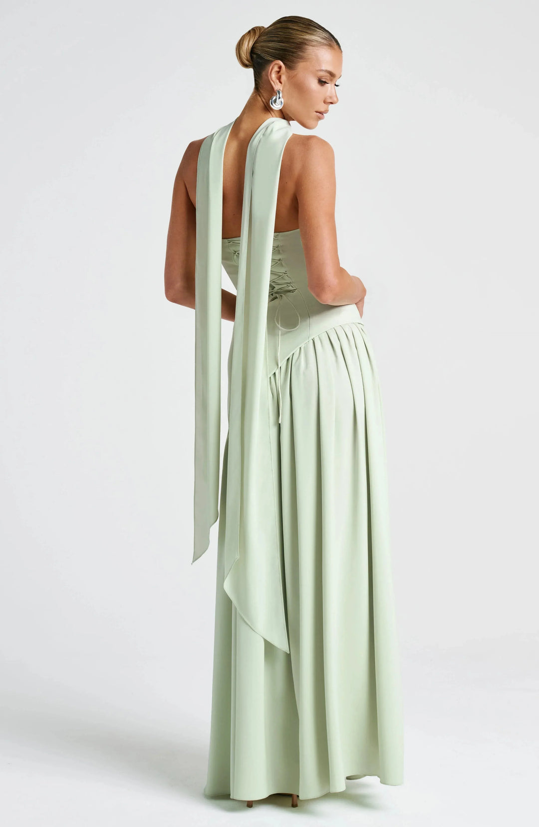 Eloise | Elegant Bustier Dress with Lace-Up Back and High Slit