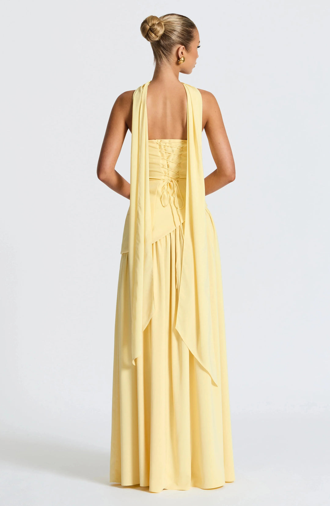 Eloise | Elegant Bustier Dress with Lace-Up Back and High Slit