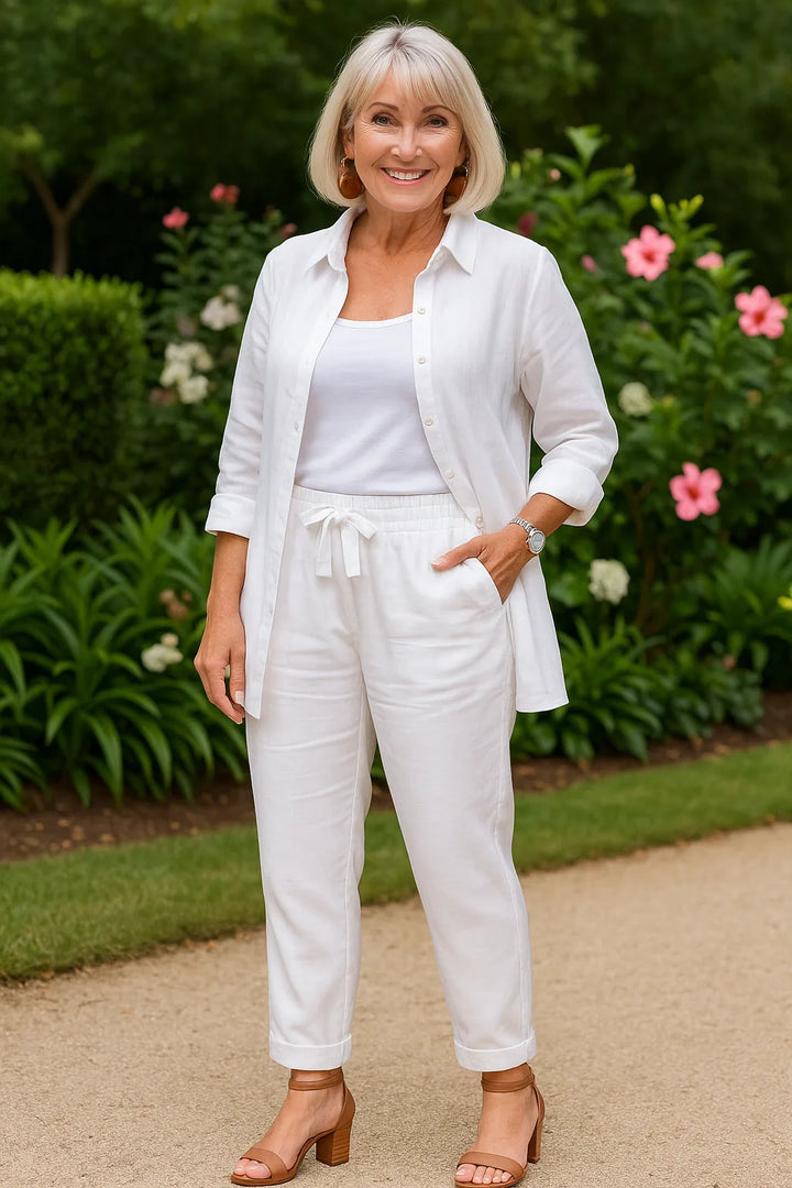 Freya | Stylish Summer Co-Ord Set with Button-Front Top