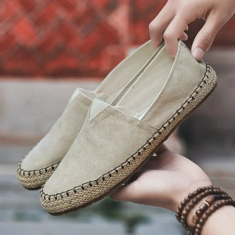Roman | Canvas Slip-On Espadrilles with Rope Sole