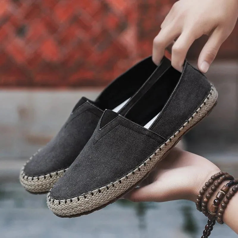 Roman | Canvas Slip-On Espadrilles with Rope Sole