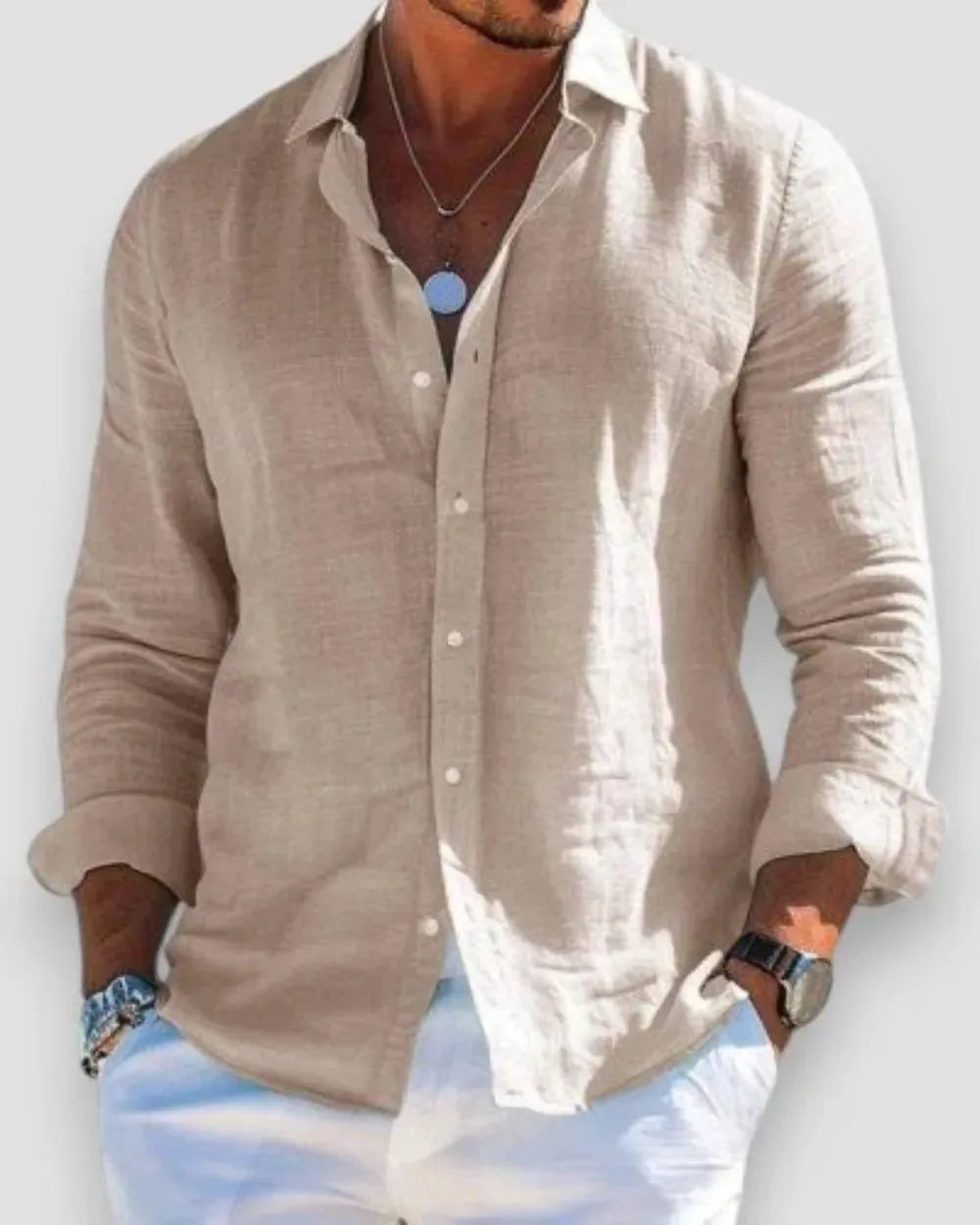 Oscar | Classic Button-Up Linen Shirt
