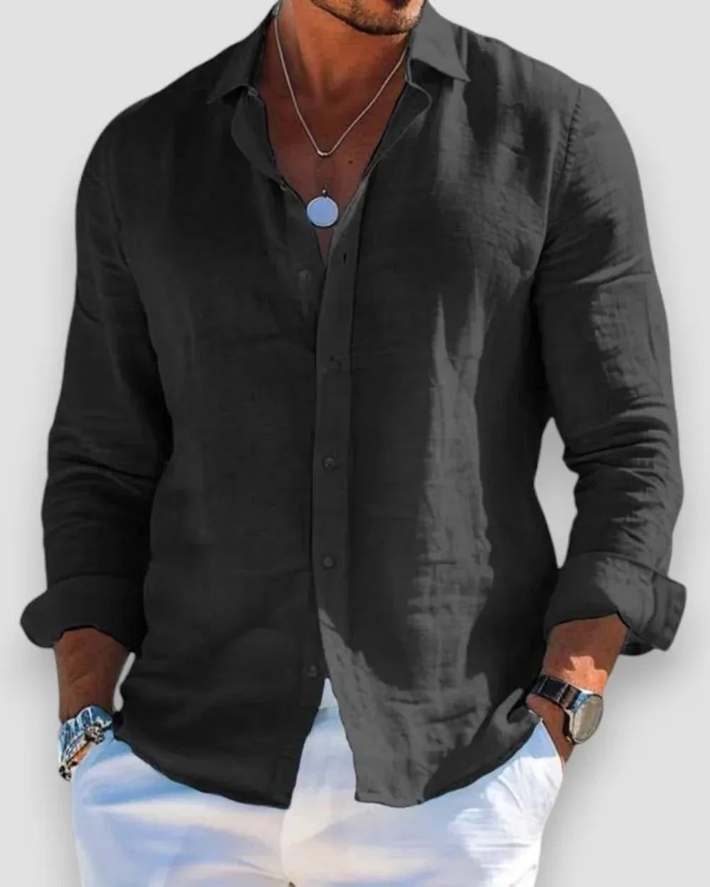 Oscar | Classic Button-Up Linen Shirt