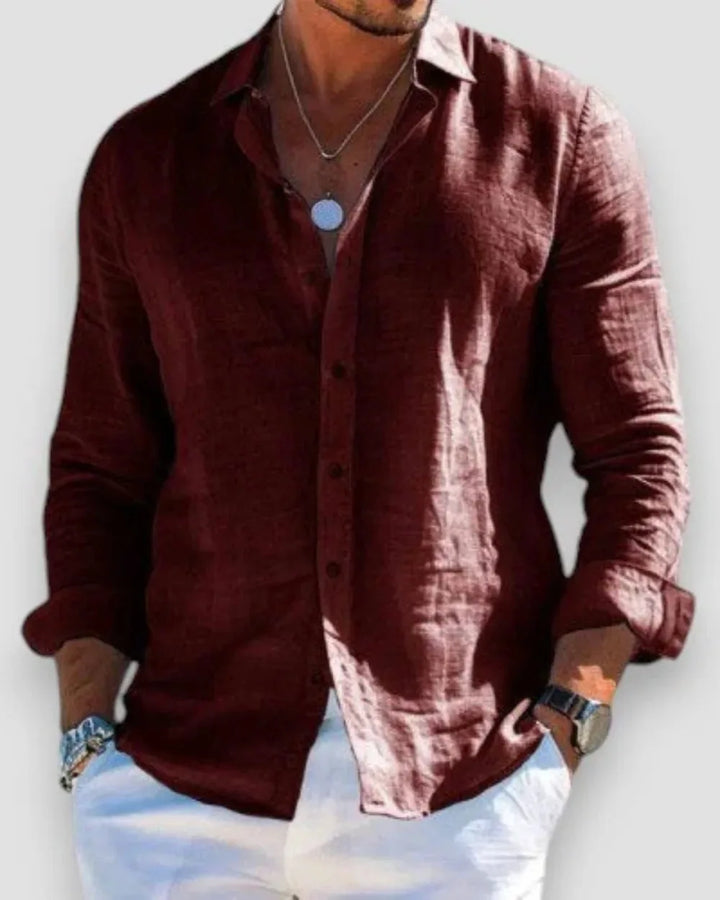 Oscar | Classic Button-Up Linen Shirt