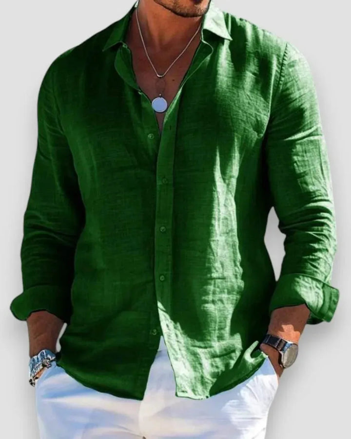 Oscar | Classic Button-Up Linen Shirt