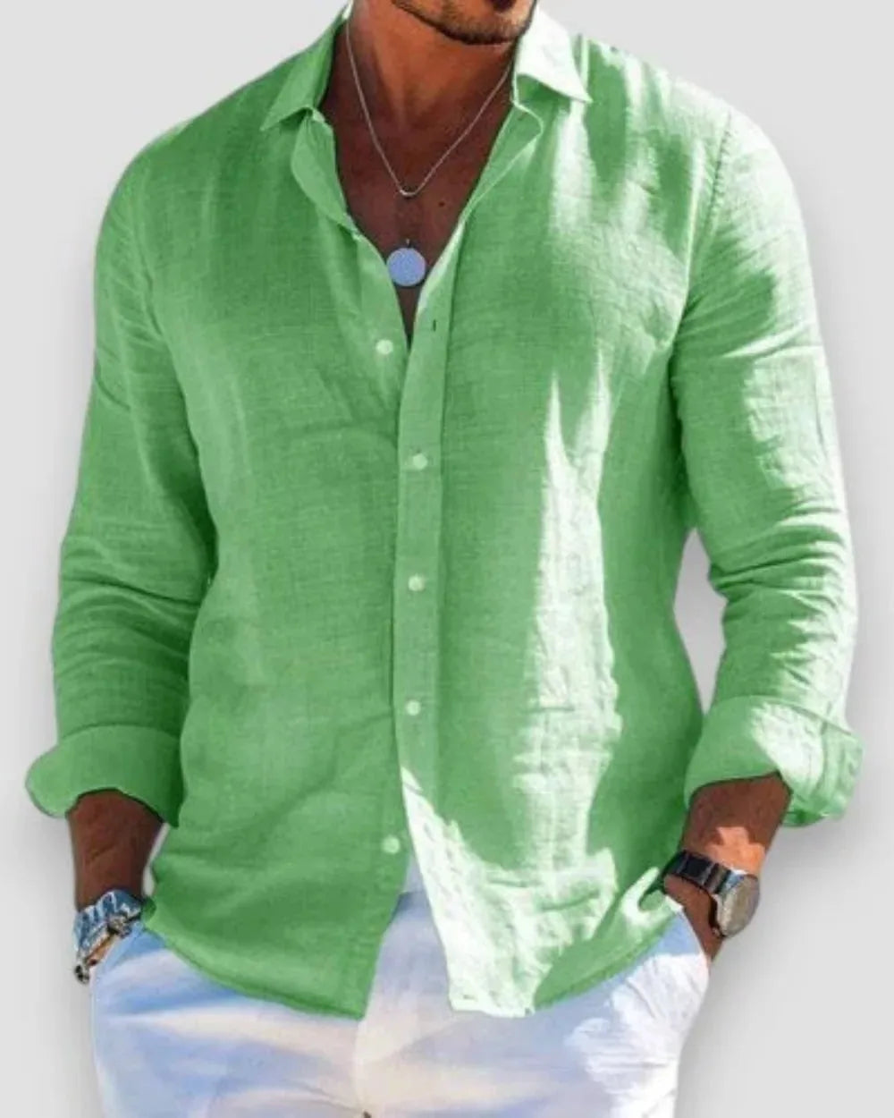 Oscar | Classic Button-Up Linen Shirt