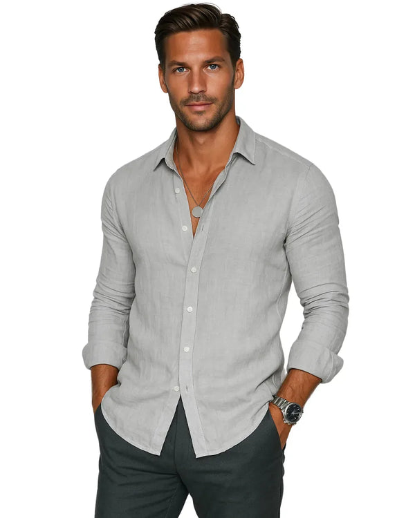 Oscar | Classic Button-Up Linen Shirt