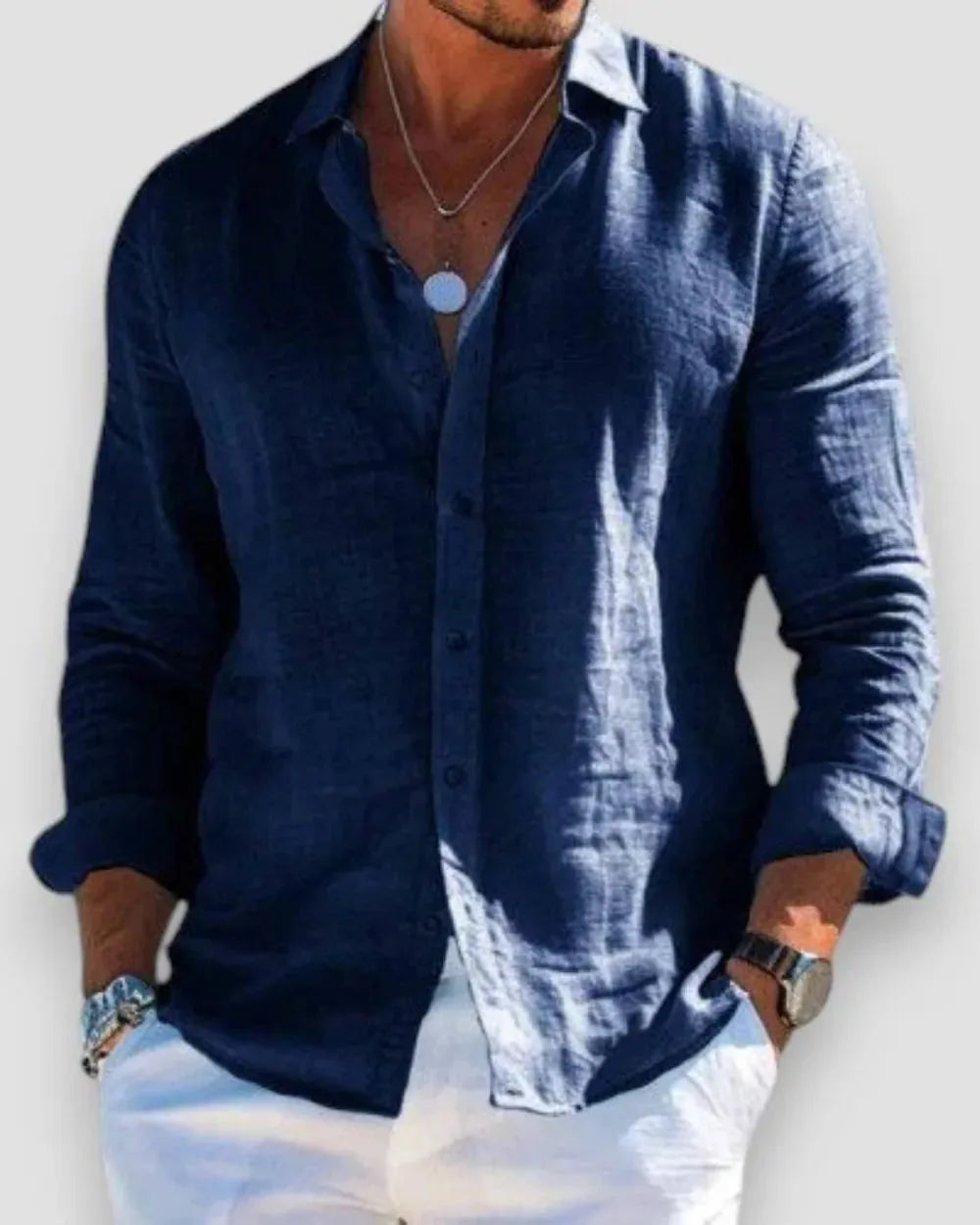 Oscar | Classic Button-Up Linen Shirt