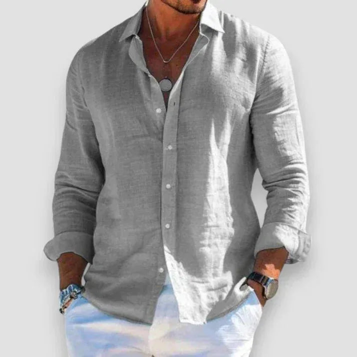 Oscar | Classic Button-Up Linen Shirt