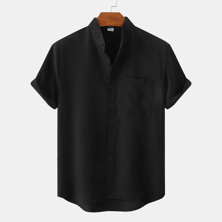 Steven | Classic Short Sleeve Linen Button-Up Shirt