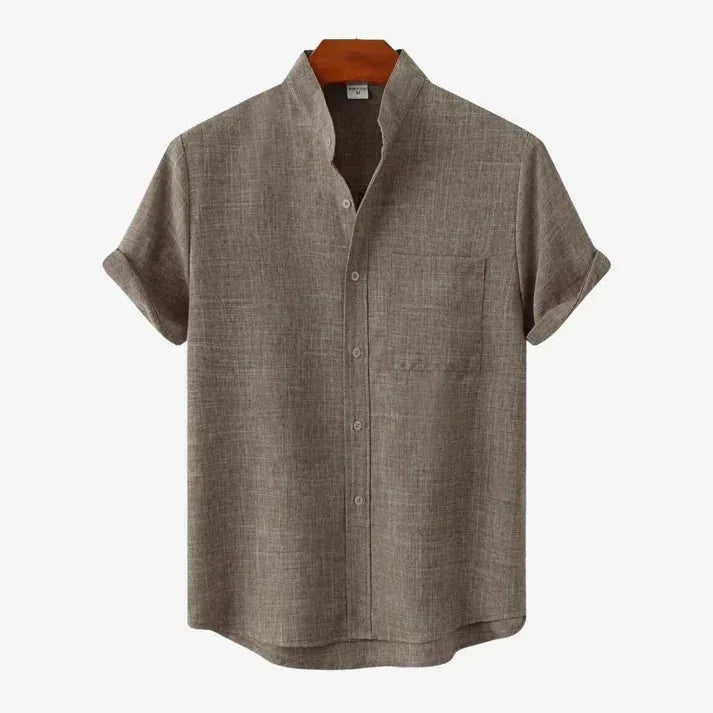 Steven | Classic Short Sleeve Linen Button-Up Shirt