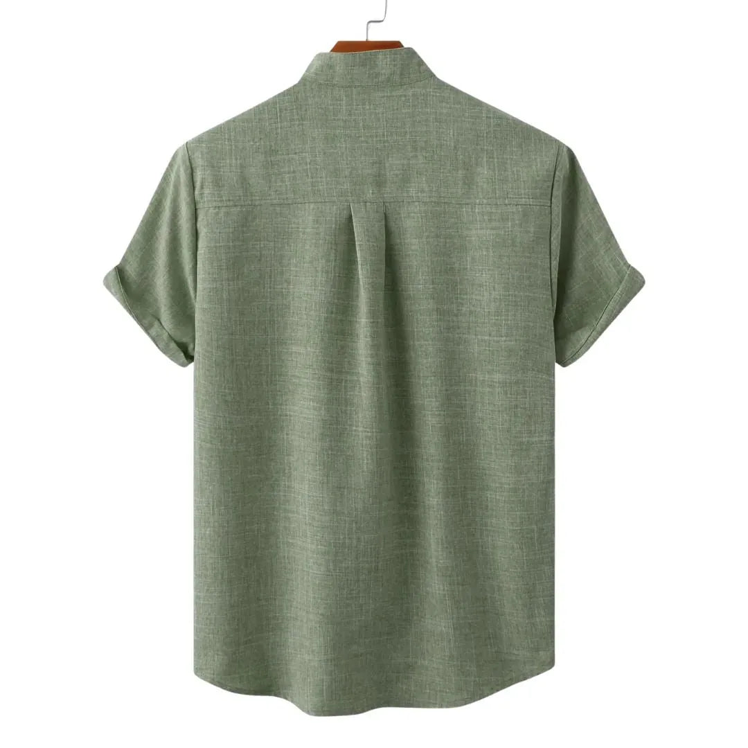 Steven | Classic Short Sleeve Linen Button-Up Shirt