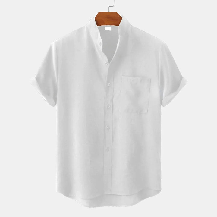 Steven | Classic Short Sleeve Linen Button-Up Shirt