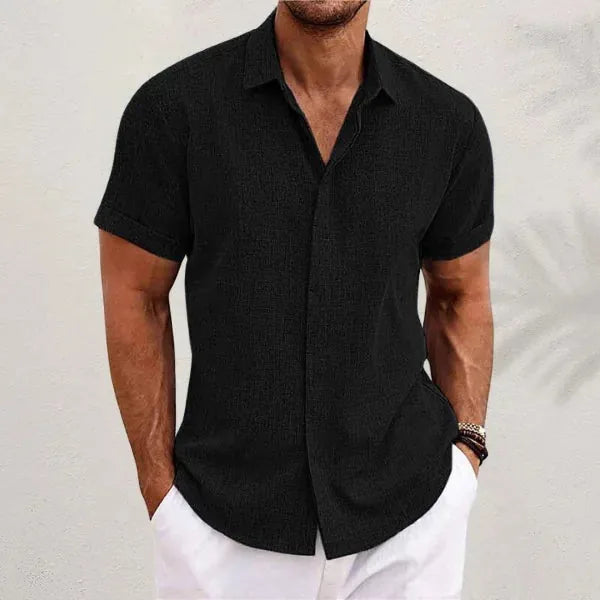 Steven | Classic Short Sleeve Linen Shirt