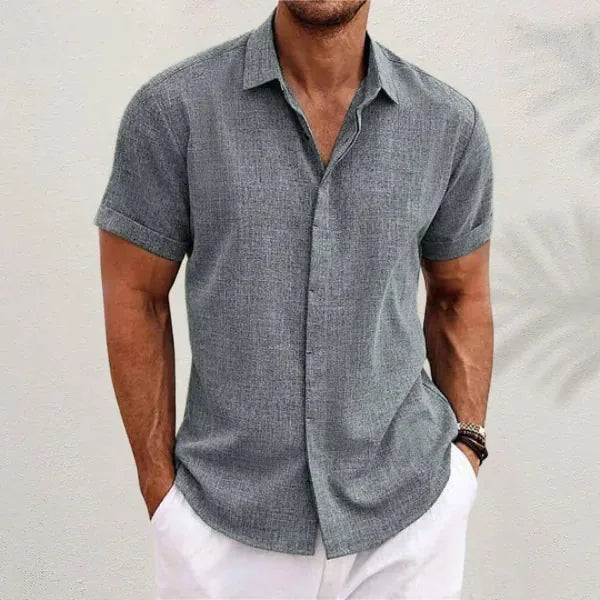 Steven | Classic Short Sleeve Linen Shirt
