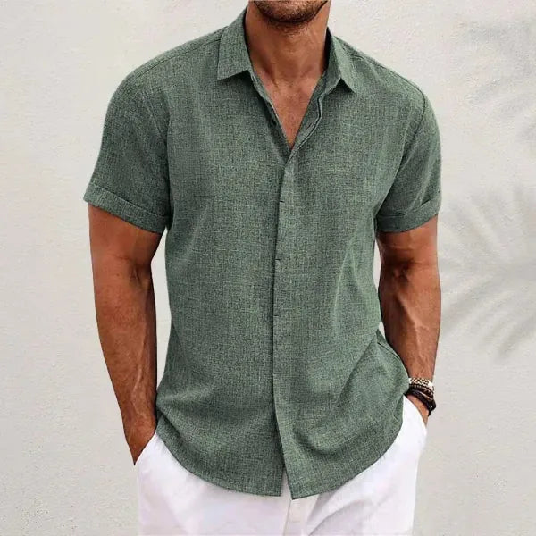 Steven | Classic Short Sleeve Linen Shirt