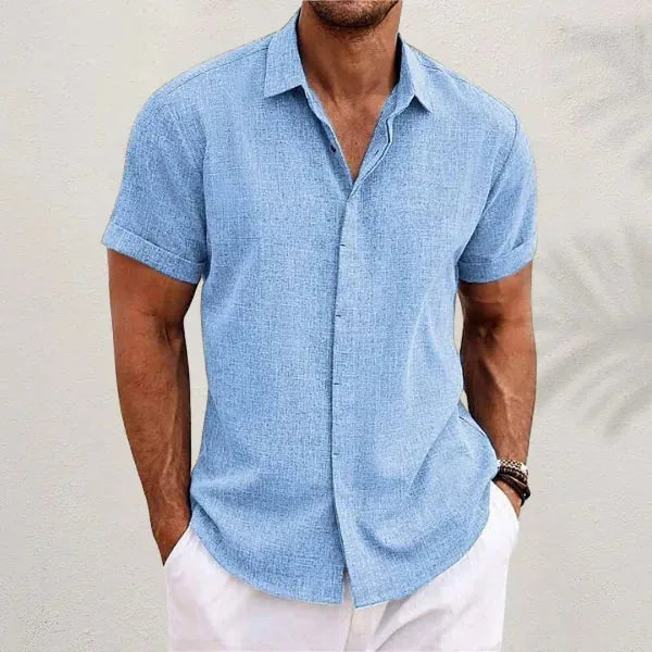 Steven | Classic Short Sleeve Linen Shirt