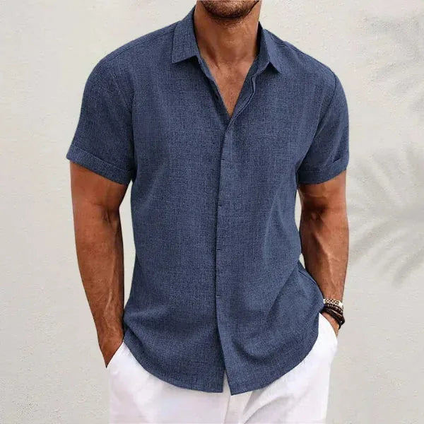 Steven | Classic Short Sleeve Linen Shirt