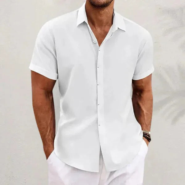 Steven | Classic Short Sleeve Linen Shirt