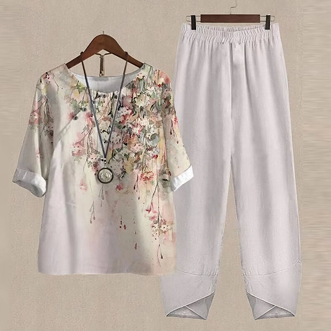 Isabella | Women's Comfortable Loungeset with Short Sleeves