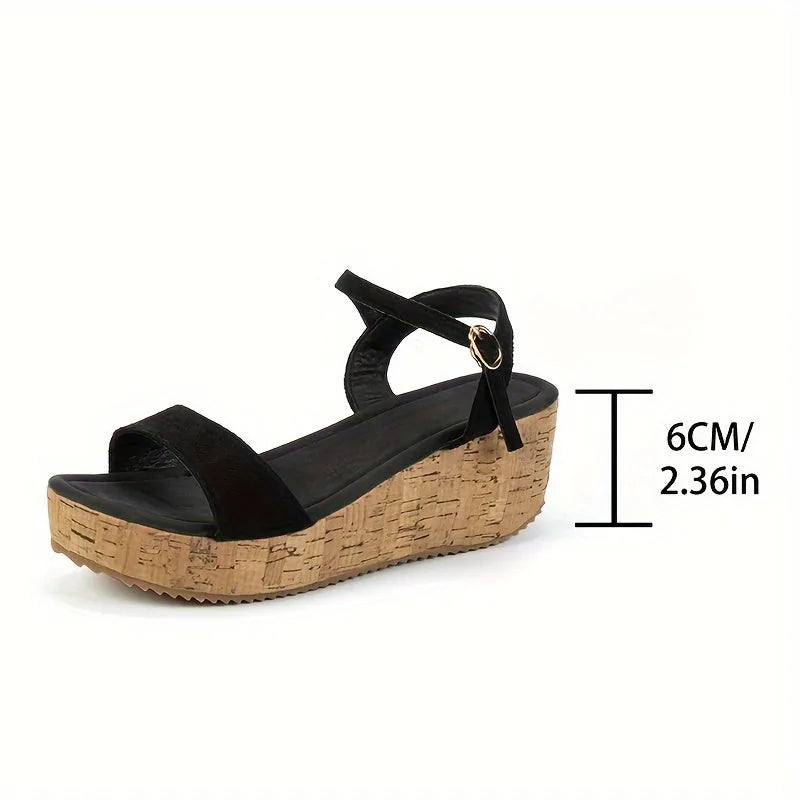 Harriet | Cork Wedge Sandals Platform