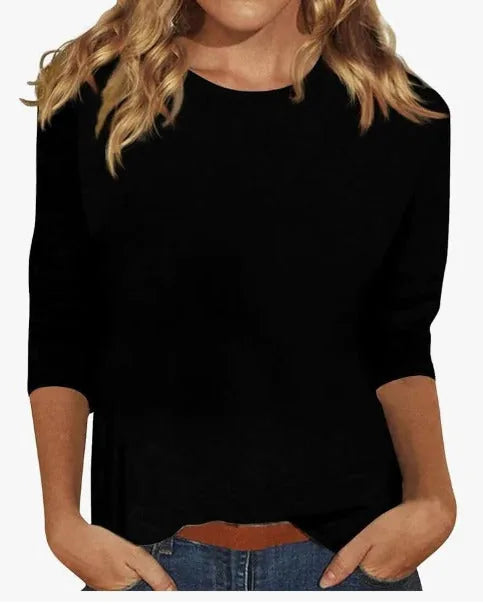 Penelope | Women's Crew Neck 3/4 Sleeve Top