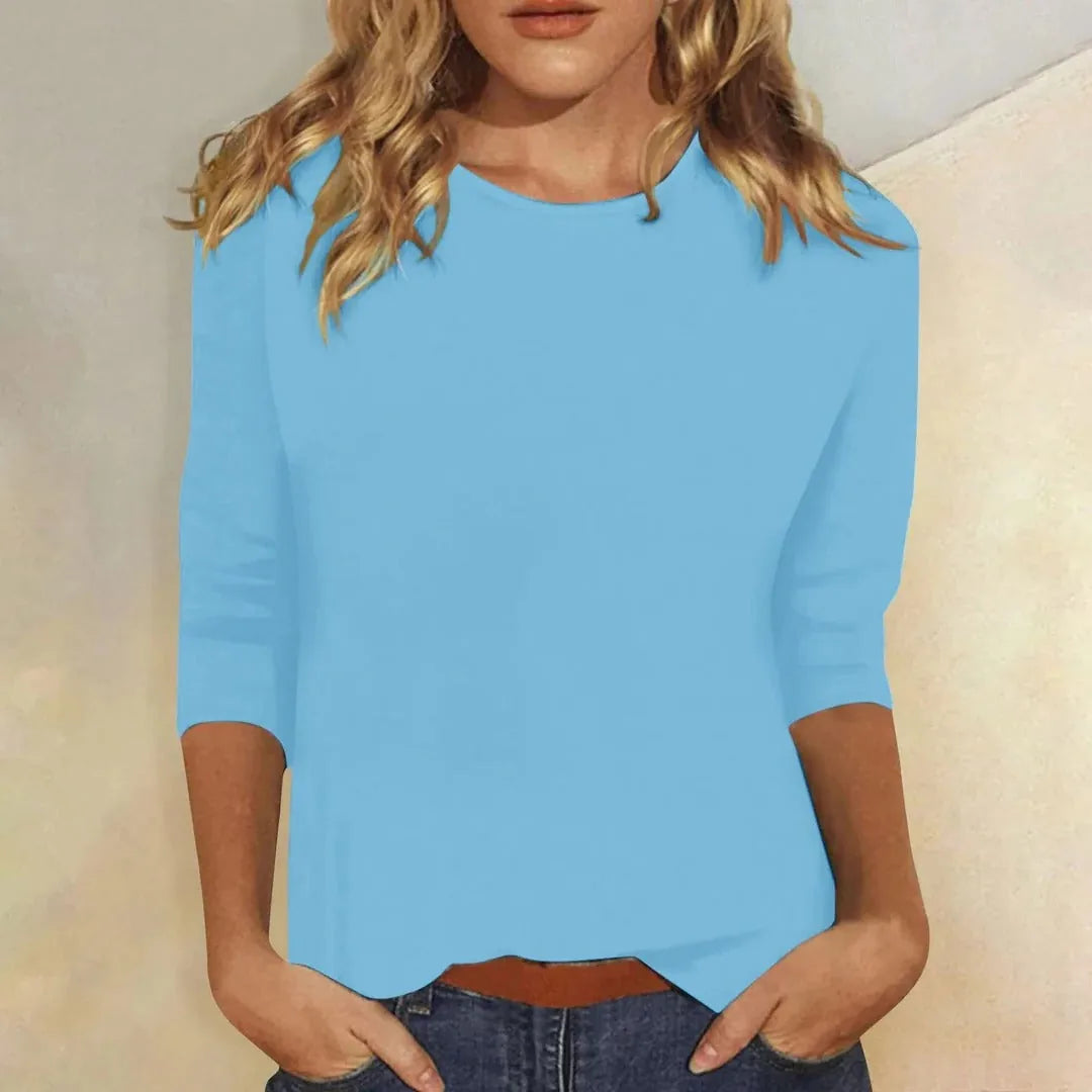 Penelope | Women's Crew Neck 3/4 Sleeve Top