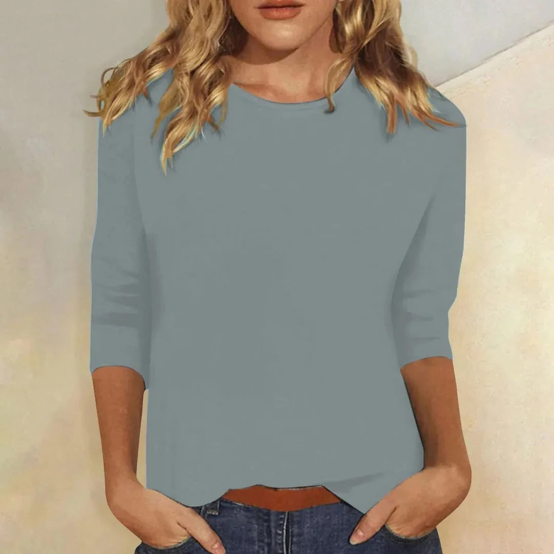Penelope | Women's Crew Neck 3/4 Sleeve Top