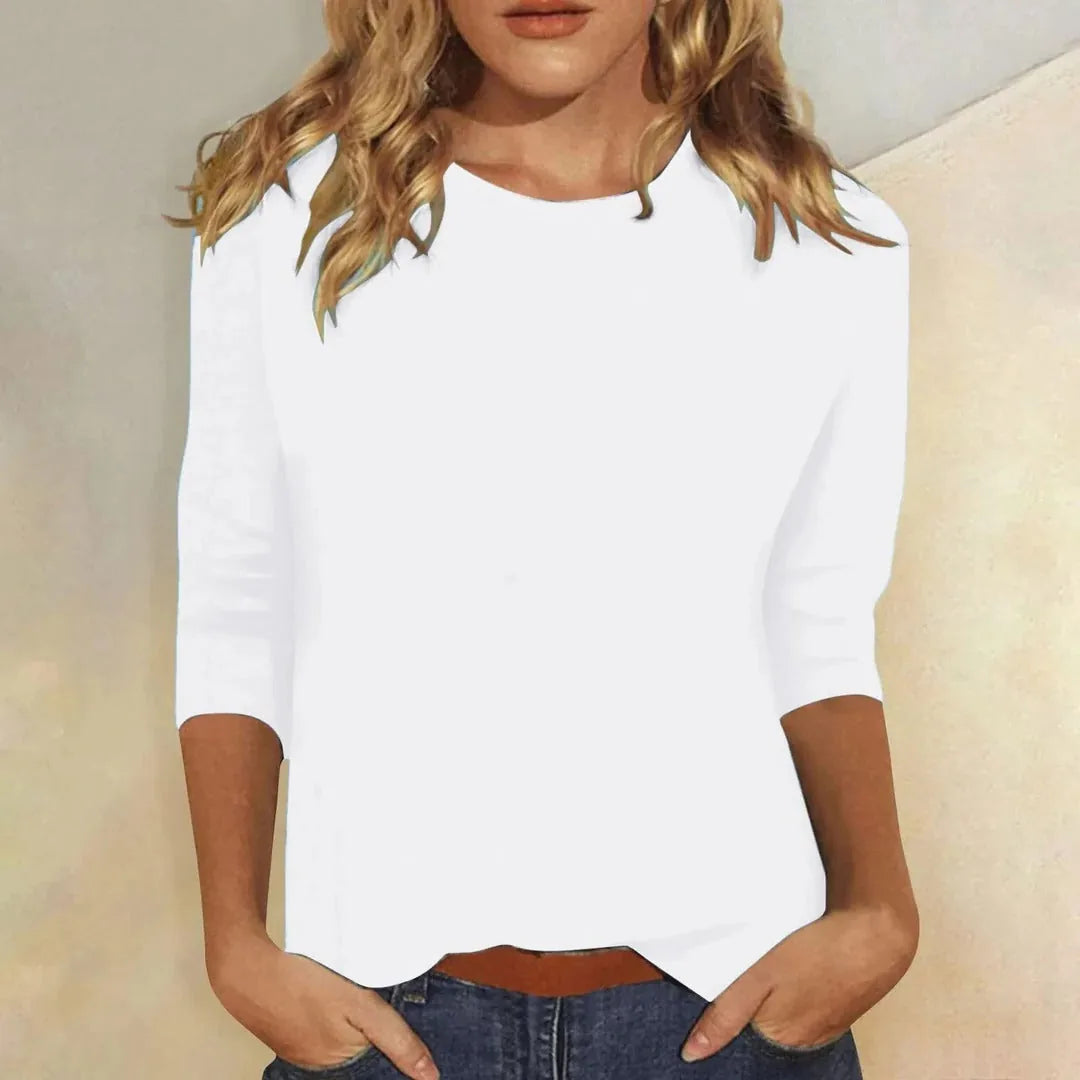 Penelope | Women's Crew Neck 3/4 Sleeve Top