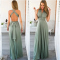 Evelyn | Elegant Cross-Back Halter Green Wedding Guest Dress