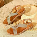 Women's Cross-Strap Sandals — Stella Elastic Comfort Platform