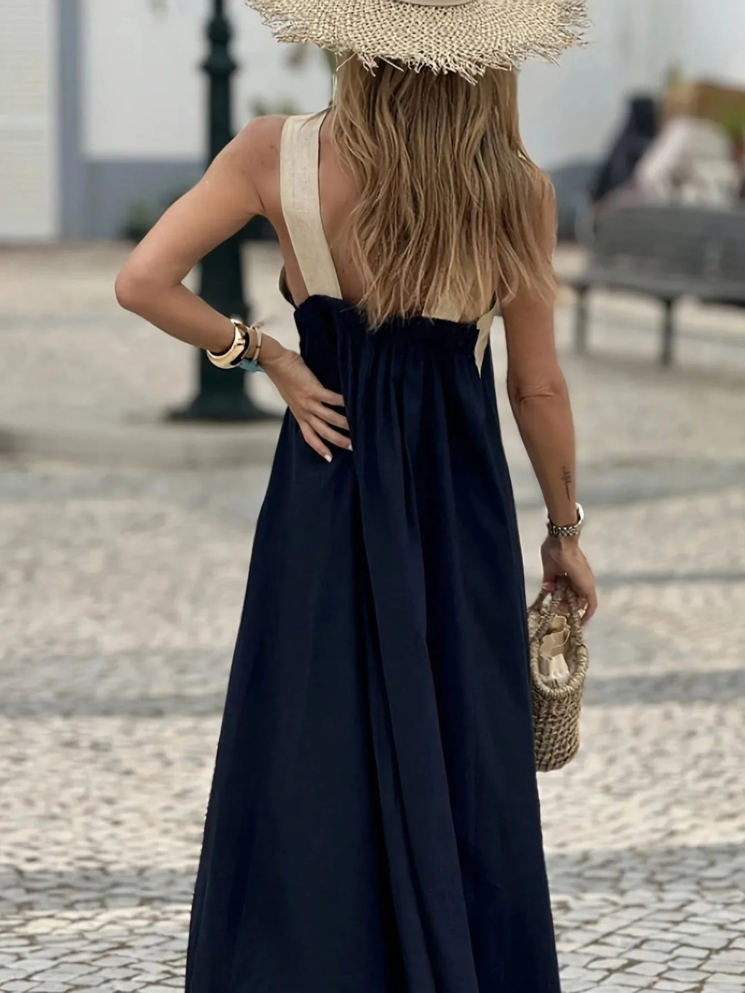 Carmen | Chic Cross Strap Halter Neck Dress