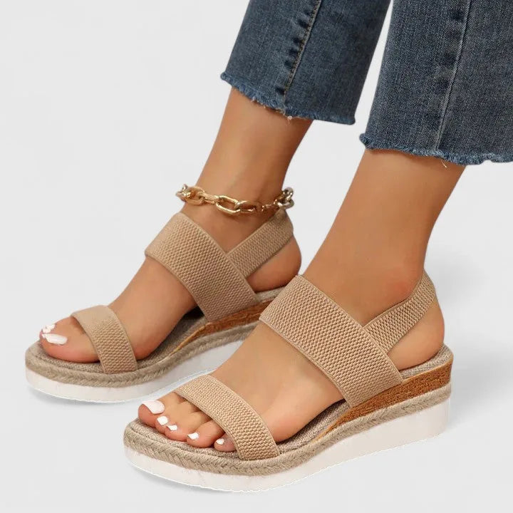 Coralie | Stylish Platform Sandals with Espadrille Wedge