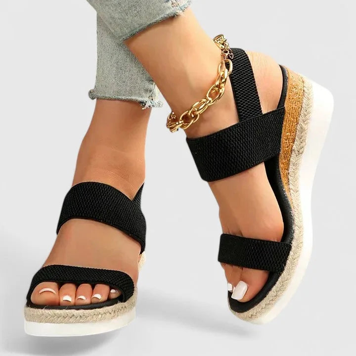 Coralie | Stylish Platform Sandals with Espadrille Wedge