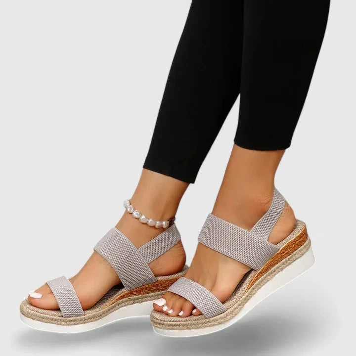 Coralie | Stylish Platform Sandals with Espadrille Wedge