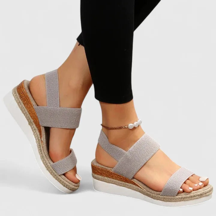 Coralie | Stylish Platform Sandals with Espadrille Wedge