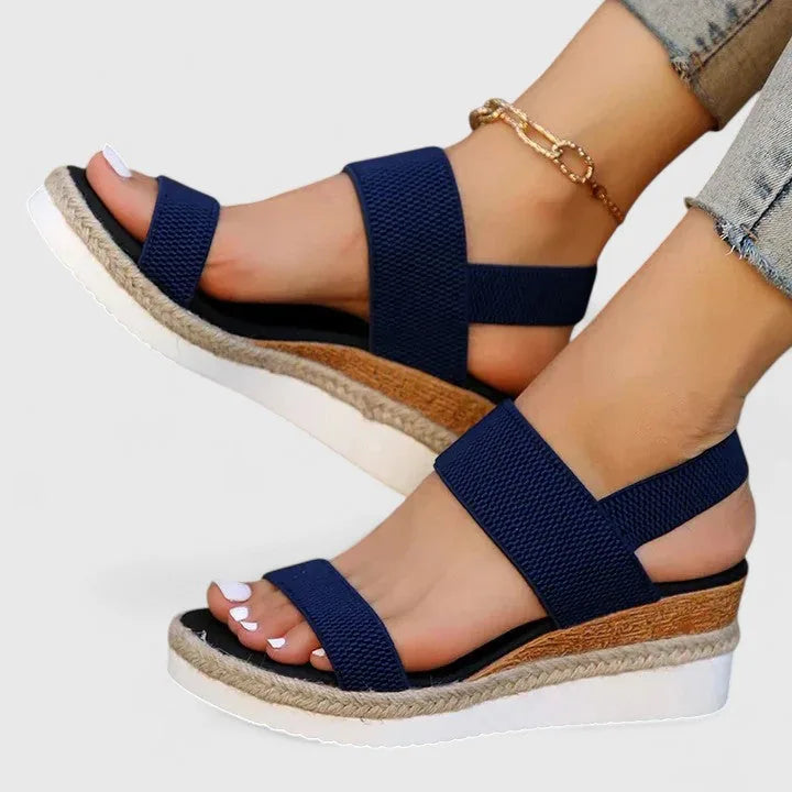 Coralie | Stylish Platform Sandals with Espadrille Wedge