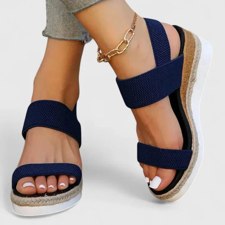 Coralie | Stylish Platform Sandals with Espadrille Wedge
