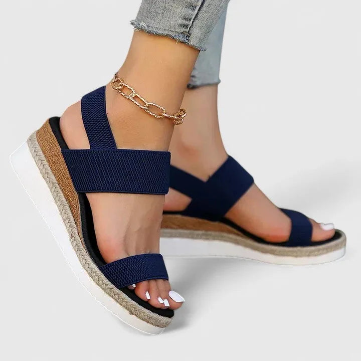 Coralie | Stylish Platform Sandals with Espadrille Wedge