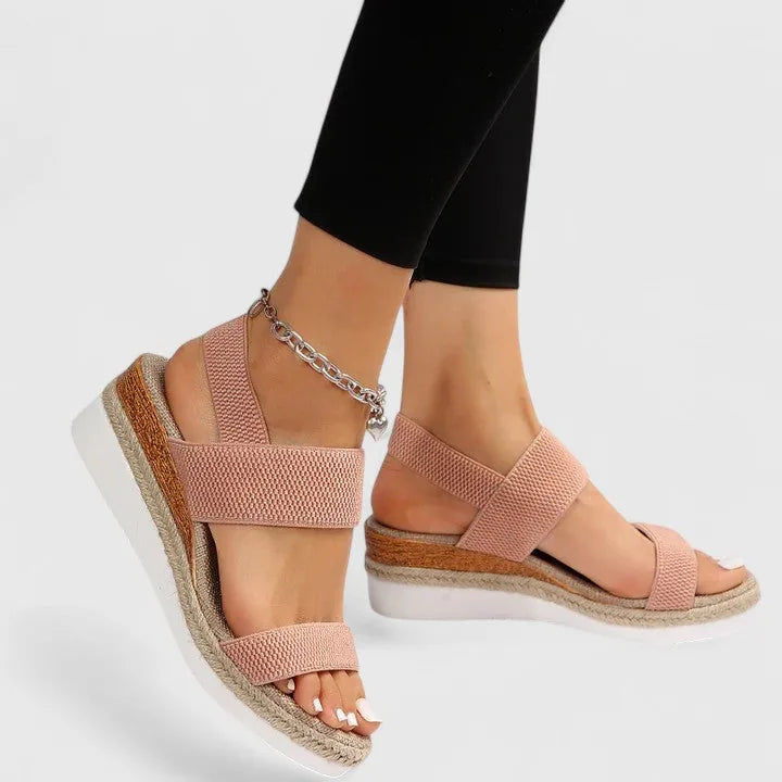 Coralie | Stylish Platform Sandals with Espadrille Wedge