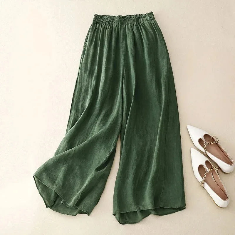 Ruby | Wide Fit Pants with Elastic Waist