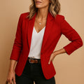 Women's Fitted Long Sleeve Blazer — Nora Professional Structured Lapel
