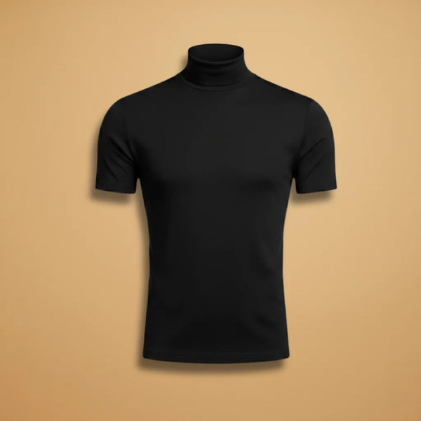 Orion | Fitted Roll Neck T-Shirt with Stretch