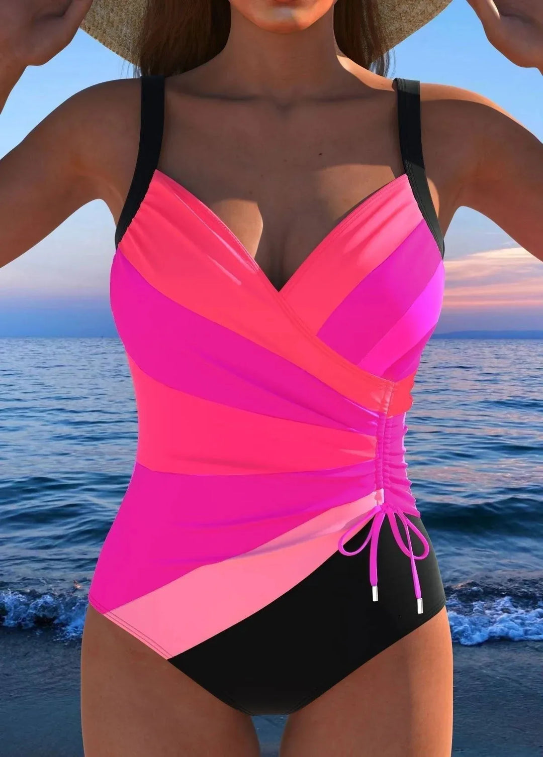 Camille | Flattering Tummy Control Tankini with Cross-Front