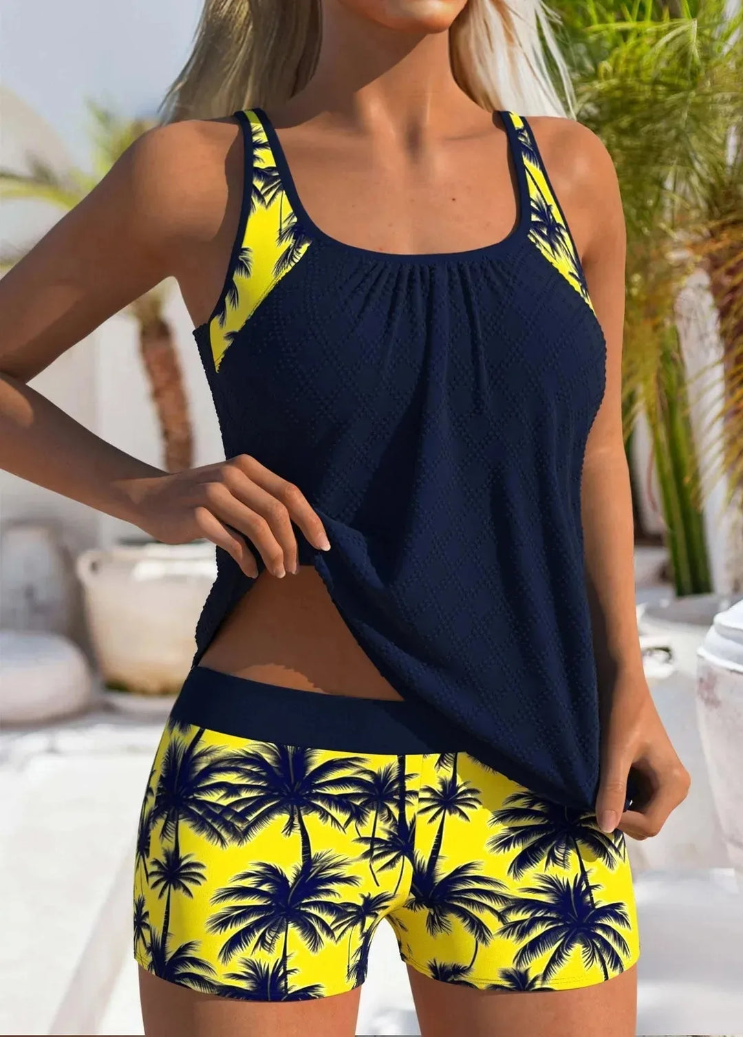 Penelope | Stylish Floral Print Racerback Tankini Set