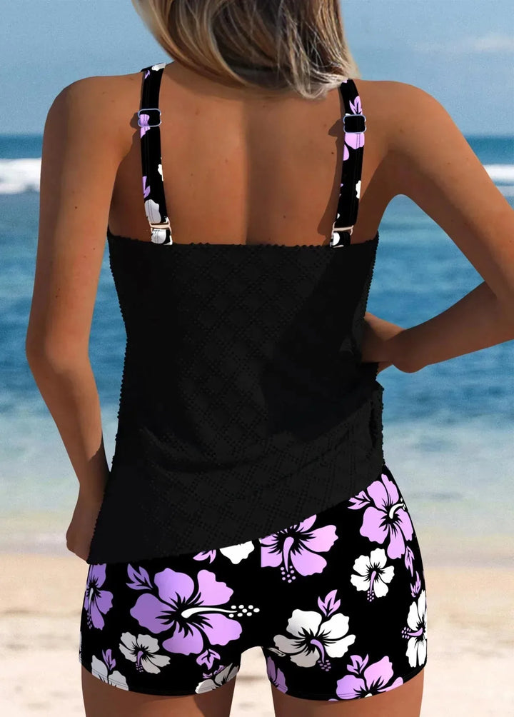 Penelope | Stylish Floral Print Racerback Tankini Set